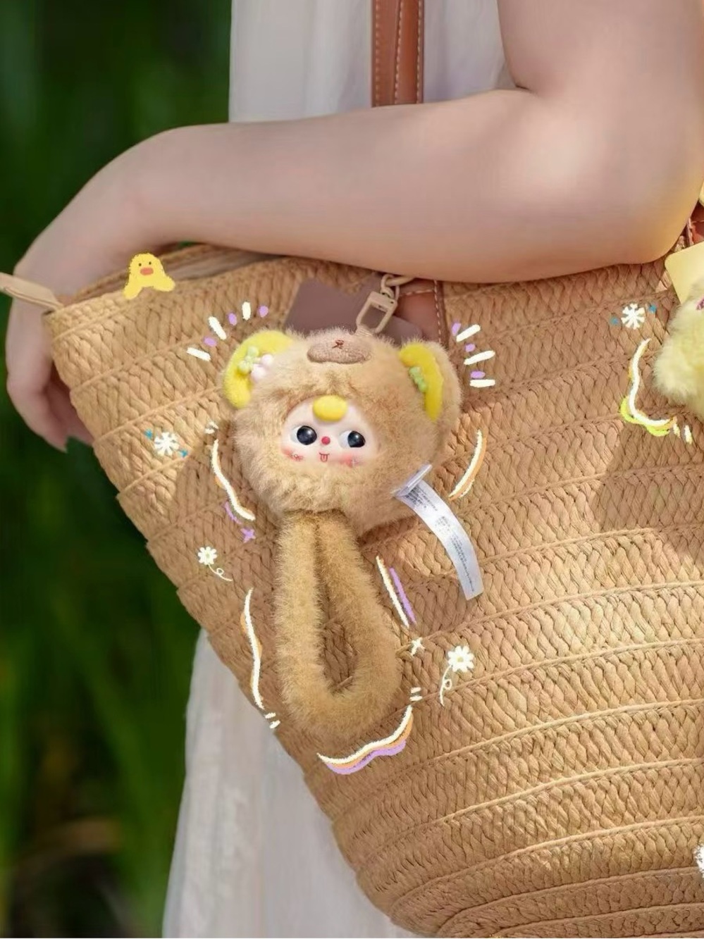 Baby Three Wrist Strap/ Plush Phone Strap Charm - cubby bear